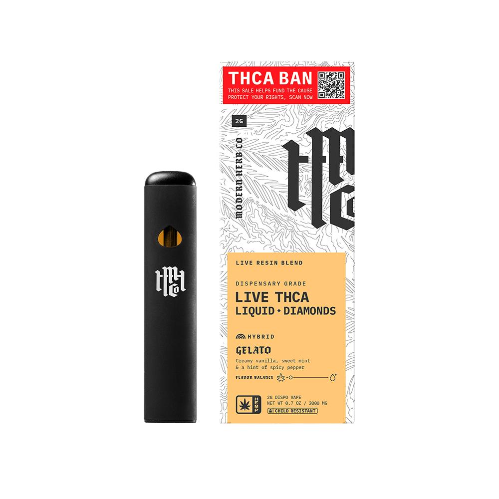 Modern Herb Co Liquid Diamonds THCA Disposable Vape | Gelato