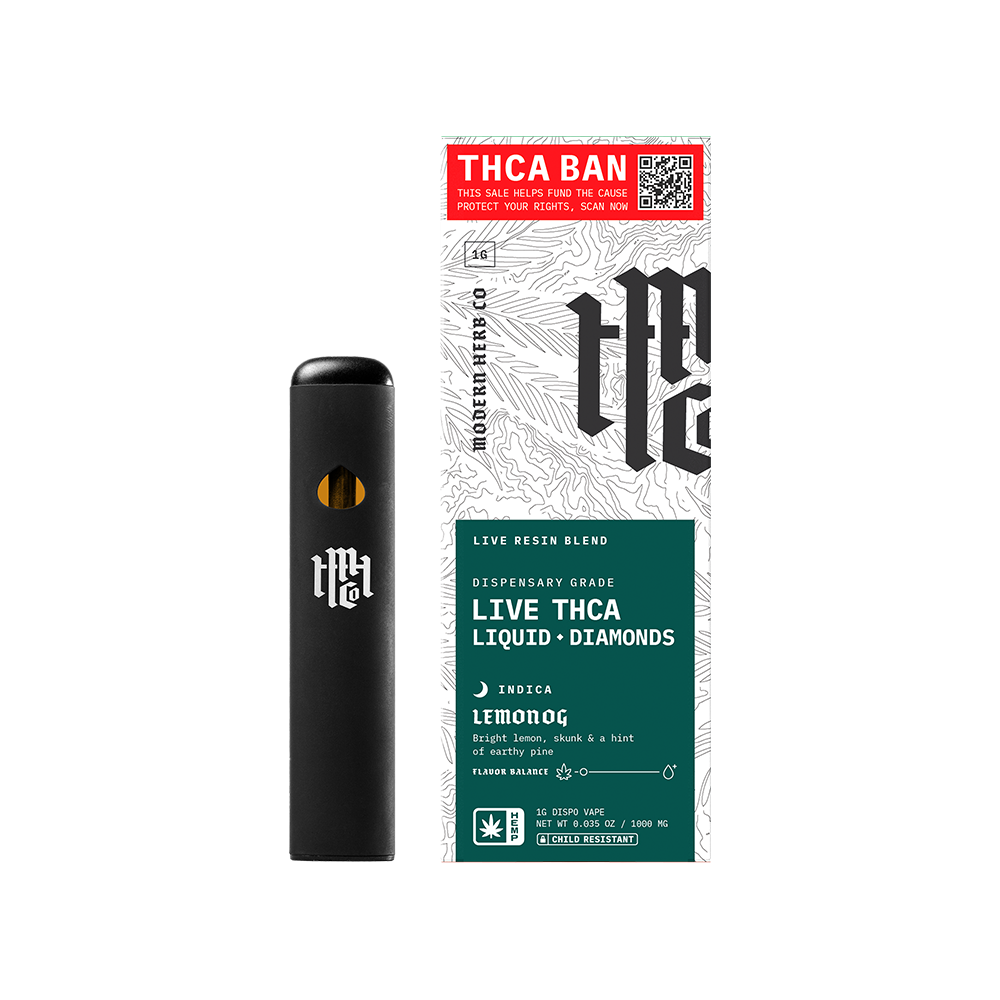 Modern Herb Co Liquid Diamonds THCA Disposable Vape | Lemon OG