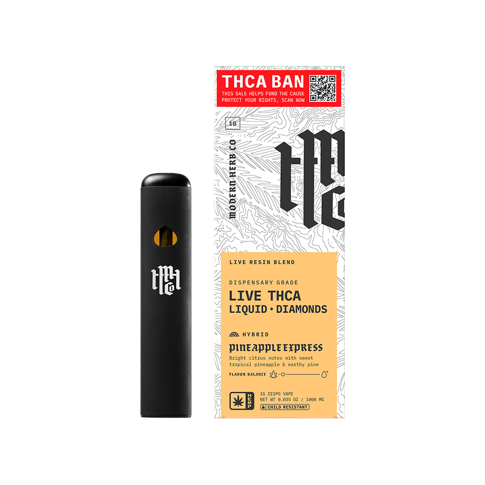 Modern Herb Co Liquid Diamonds THCA Disposable Vape | Pineapple Express