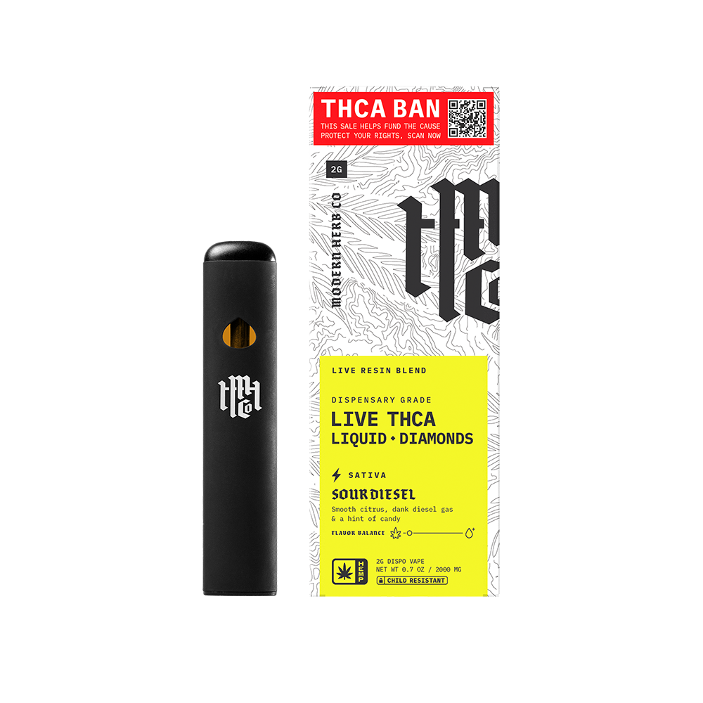 Modern Herb Co Liquid Diamonds THCA Disposable Vape | Sour Diesel