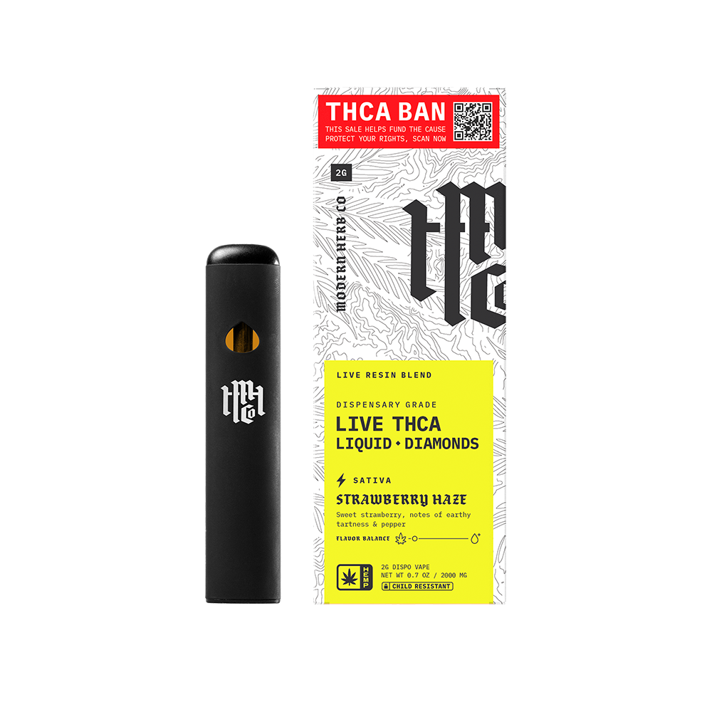 Modern Herb Co Liquid Diamonds THCA Disposable Vape | Strawberry Haze