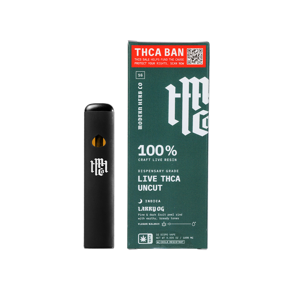 Modern Herb Co SAVE THCA Live Resin Uncut Disposable Vape | Larry OG