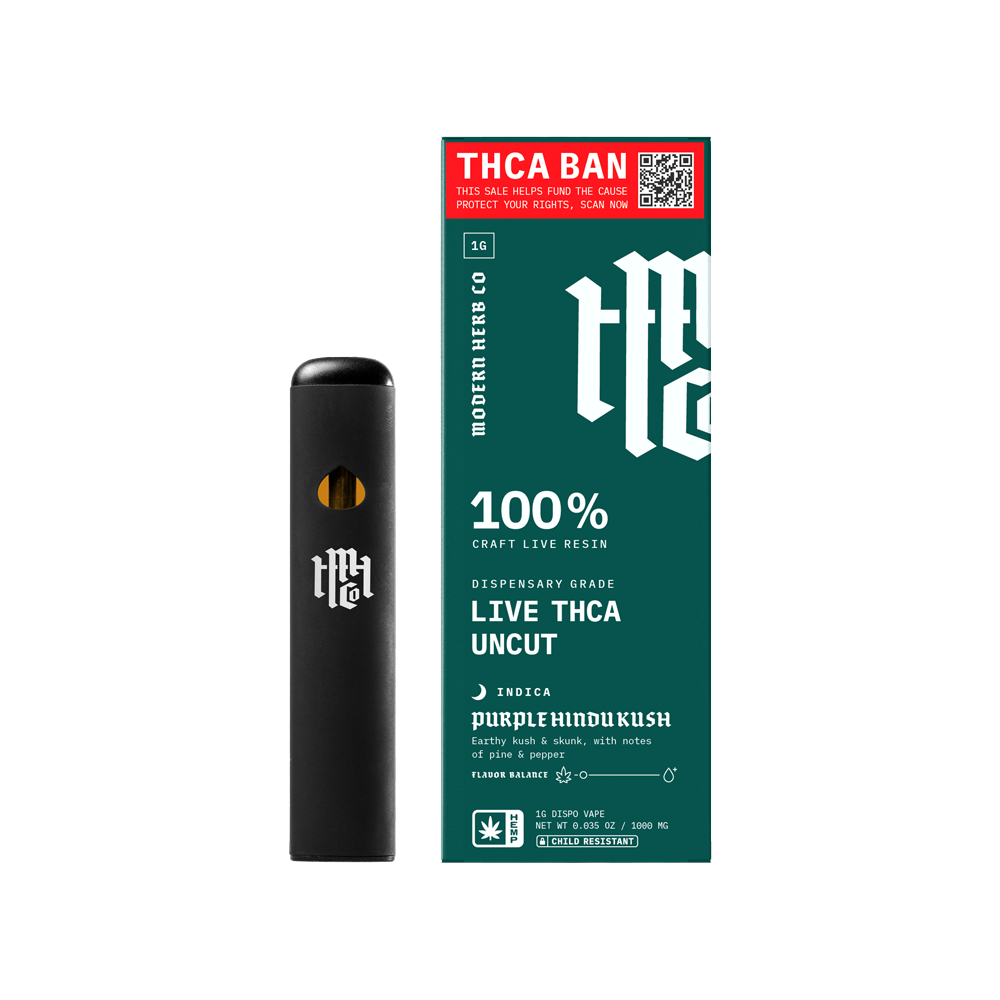 Modern Herb Co SAVE THCA Live Resin Uncut Disposable Vape | Purple Hindu Kush
