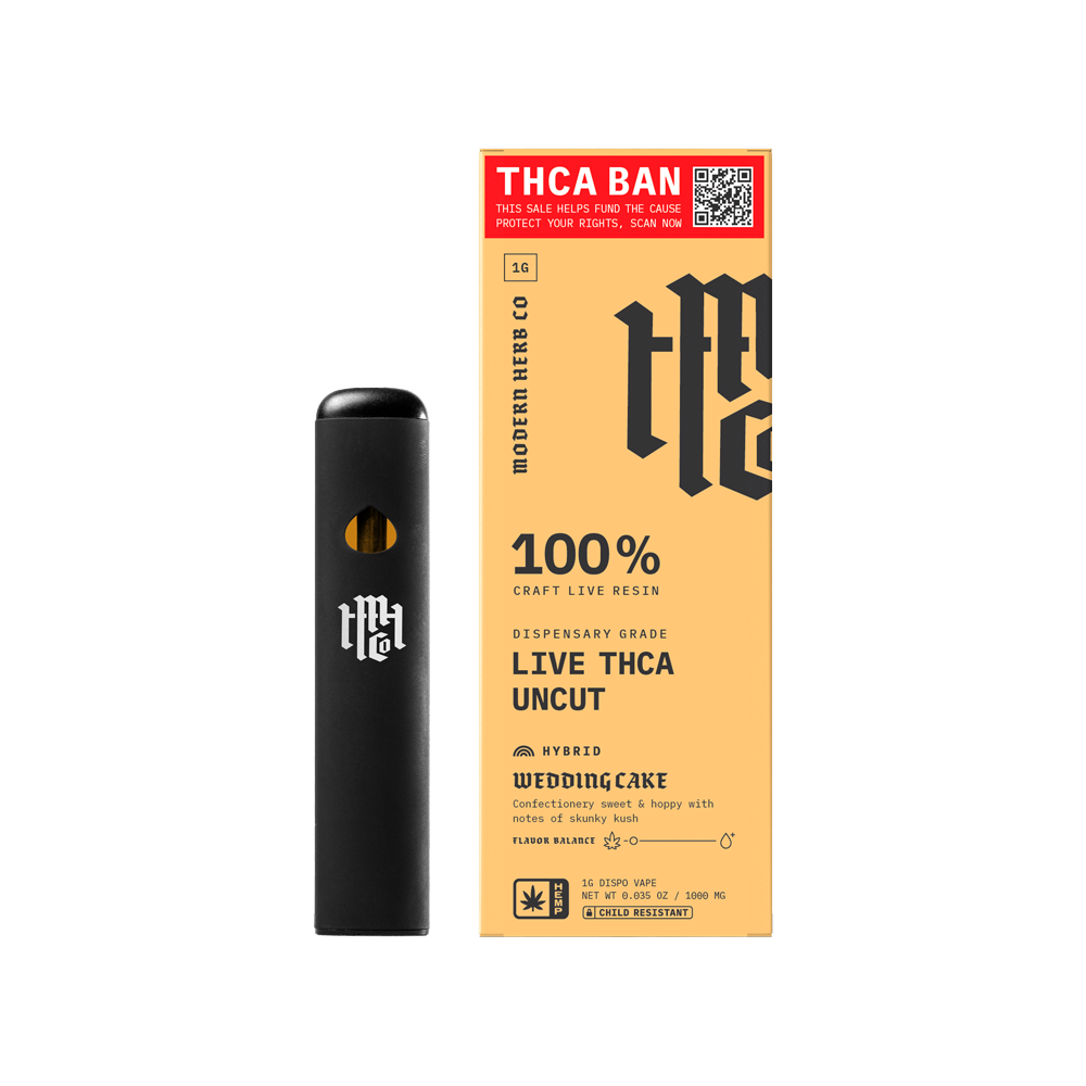 Modern Herb Co SAVE THCA Live Resin Uncut Disposable Vape | Wedding Cake